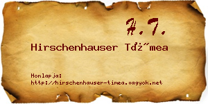 Hirschenhauser Tímea névjegykártya